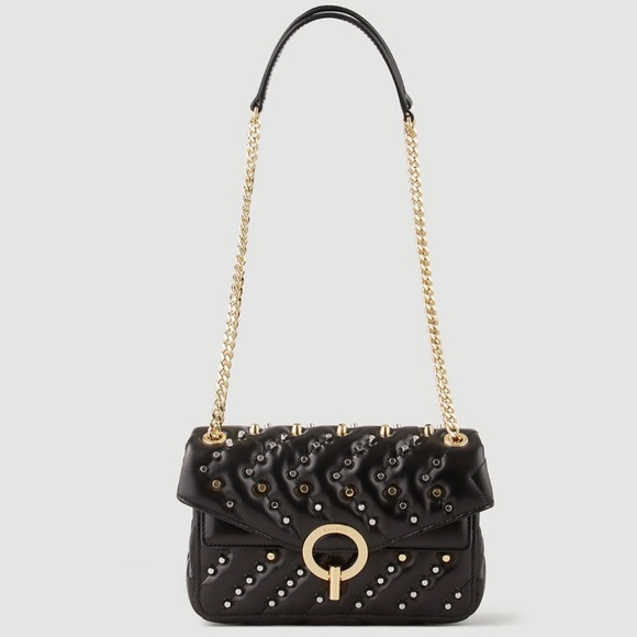 Sandro Crossbody studded leather Yza bag - Picture 4 of 14